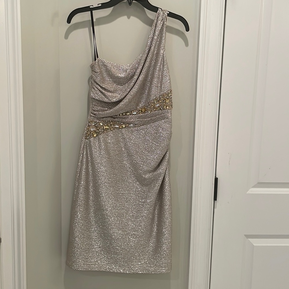David Meister one shoulder dress — size 2